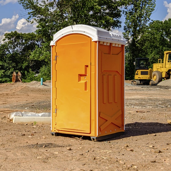 how often are the portable restrooms cleaned and serviced during a rental period in Warrenville